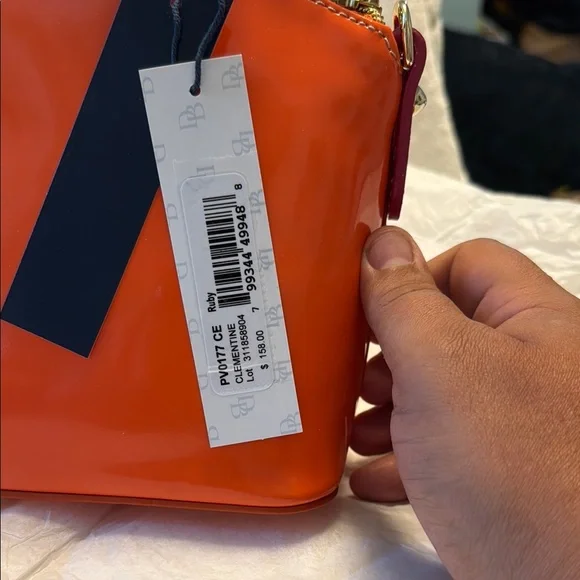 Dooney & Bourke Orange and Pink Satchel Bag - Picture 5 of 7